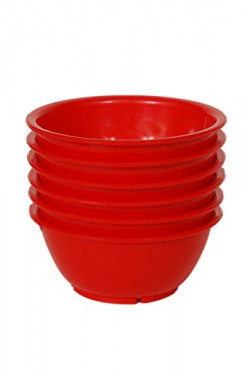 Day2Day Forever Red Microwave Safe Bowls Set Pack of 6