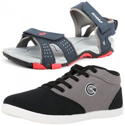 Lotto Mens's Combo Of Sandal & Globalite Casual Shoes GT7144_461P UK/IN 8