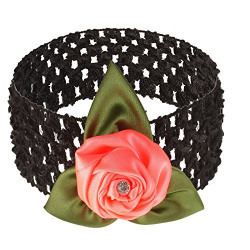 CrayonFlakes Kids Floral Stretchable Soft Crochet Lace Headband/Hair Band Girls For Girls