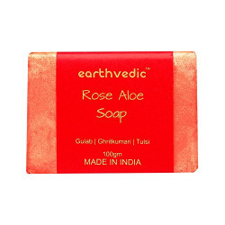 Earthvedic Rose Aloevera Soap, 100gm