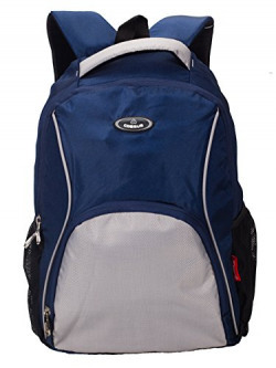 Cosmus MOSCOW Navy Blue & Light Grey Laptop Backpack 30L Black Polyester Bag