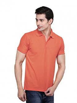 X-Cross Cool Polo T-Shirt for Men - Regular Fit Casual Polo T-shirt - Peach (Large)