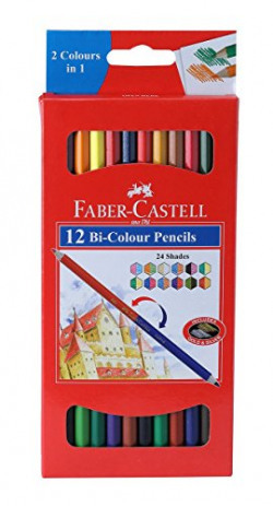 Faber Castell Bi-Color Pencil Set - Pack of 12 (Assorted)