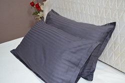 Trance 100% Cotton Pillow Covers/Pillow case/Pack of 2 (Dark Grey)
