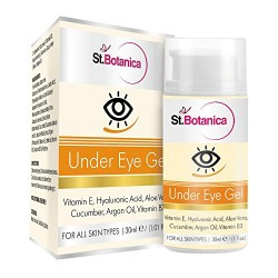 StBotanica Under Eye Cream (With Vitamin E, B3, Hyaluronic acid, Aloe Vera, Cucumber, Argan Oil), 30ml