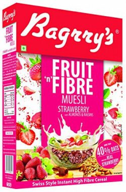 Bagrrys Fruit N Fibre Muesli, Strawberry, 500g