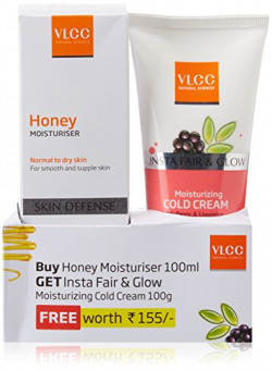 VLCC Honey Moisturizer, 100ml with Free Cold Cream, 100g