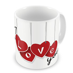 Ppd Valentine Day I Love You Coffee Quote Love Couple Coffee Date White Mug 330 Ml Gift For Boyfriend Girlfriend Birthday Wife Husband Anniversary Roobai