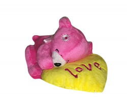 Soft Buddies Bear on Heart Pink