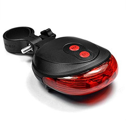 Aeoss Cycling Bike Bicycle 2 Laser Projector Red Lamps Beam and 3 LED Rear Tail Lights