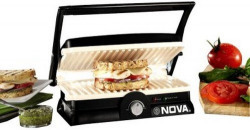 Nova NGS 2455 1500-Watt 3-in-1 Grill Sandwich Maker (Black/Grey)