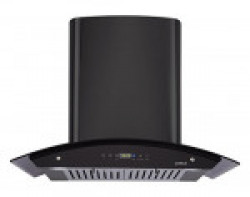 Elica Kitchen Chimney Auto Clean Touch Control With Baffle Filter 60 Cm, 1200 M3/H (Osb Hac Touch 60 Nero, Black & Glass)