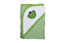 Quick Dry Hooded Medium Size Reversible Terry Towel (Leaf Green)
