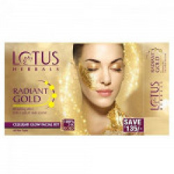 Lotus Herbal Radiant Gold Cellular Glow Facial Kit, 37g