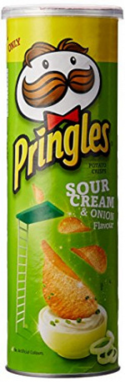 Pringles Potato Chips, Sour Cream and Onion, 110g