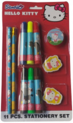 Hello Kitty Stationery Set, Multi Color (11 Pieces)