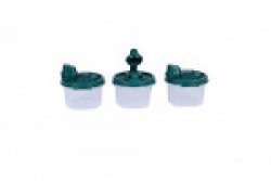 Signoraware Easy Flow Mini Plastic Oil Pourer Set, 200ml, Set of 3, Forest Green