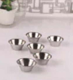 Dynamic Store Set of 6 Stainless Steel Sauce Bowl, 60 ML ( Each )