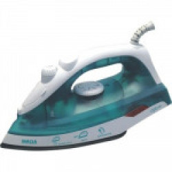 Inalsa Optra 1200-Watt Steam Iron with Non stick coated sole plate (White/Green)