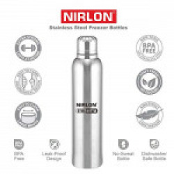 Nirlon Stainless Steel Water Bottle, 400ml, Silver (Freezer bottle400ml)