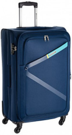 Safari Polyester 74.5 cms Blue Softsided Suitcase (Greater-4wh-75-Blue)