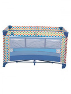 Mee Mee Compact 2 in 1 Play Pen and Crib, Blue