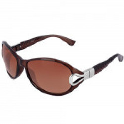 Silver Kartz Oval Unisex Sunglasses (wy079|40|Brown)