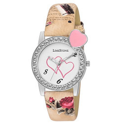 Limestone Designer Strap White Dial Analogue Watch for Women's & Girl's - (LS1327)