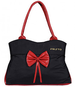 Fristo Women's Handbag(FRB-202)Black and Red