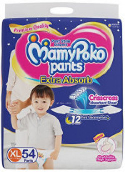 Mamypoko Pants Extra Absorb Diaper, X-Large (Pack of 54)