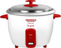 Maharaja Whiteline Inicio Duo 750-Watt Rice Cooker (Red and White)