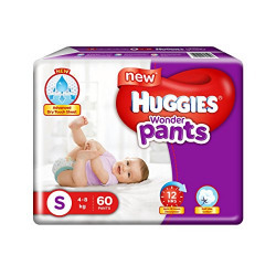 Huggies Wonder Pants Small Size Diapers (60 Count)