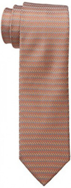 Lino Perros Men's Printed Tie (8903421296699_LMTI00835ORANGE)