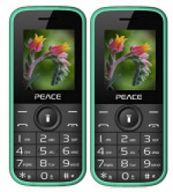 Peace P3 Green+ P3 Green COMBO OF TWO Mobile Phones With 1.8 inch, Dual Sim, 850 mAh Battery, wireless FM, Bluetooth, Digitel Camera, Call Recording, MP4, Internet & 1 Year Warranty
