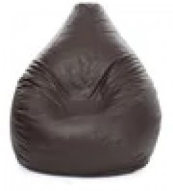 Classic XXXL Bean Bag with Beans in Brown Colour by Style HomeZ
