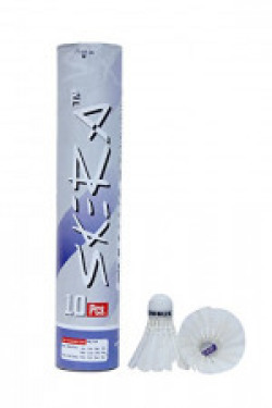 Skera E2943520 Strike Badminton Shuttlecock, Pack of 10 (White)