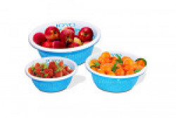 Joyo Fruit Loop 3 Piece Polypropylene Basket Set, Blue