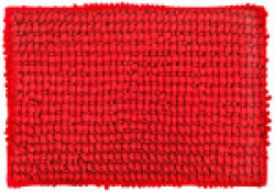 Skipper Shaggy Solid Polyester Bath Mat - 24 x16 , Red