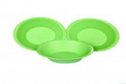 Signoraware Rice N Curd Bowl Set, 550ml, Set of 3, Parrot Green