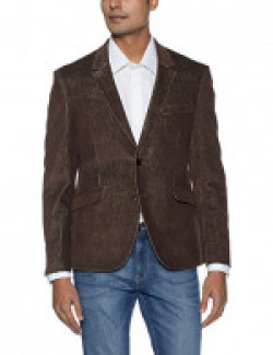 University of Oxford by People Men's Slim Fit Blazer (8907496476277_PMOXW1021707BLA_XXL_Brown)