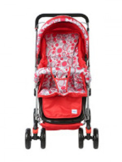 Mee Mee Baby Pram with Adjustable Seating Positions and Reversible Handle (Red)
