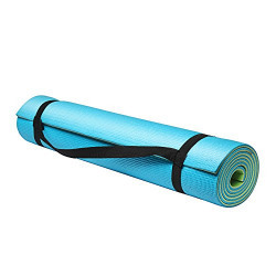 Fitkit FKYM02 Dual Layer Yoga Mat, 6mm (Blue/Green)