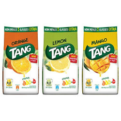 Cadbury Tang Instant Drink Mix Orange, Lemon and Mango, 3x500g