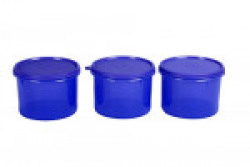 Signoraware Store Well Container Set, 1.1 Litres, Set of 3, Deep Violet