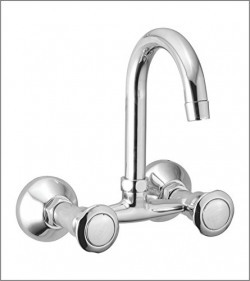ALTON DEW 3270 Brass Sink Mixer With Swinging Spout (Chrome)