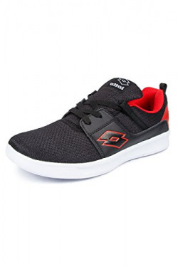 Lotto Men's String Black/Red Running Shoes 10 UK/India