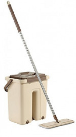 GTC World's Only Self Cleaning/Self Drying Mop & Bucket System Easily Gets Tile & Wood Floors Sparkling Clean (Brown)