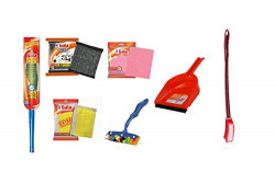 Gala C1 Bachelors House Cleaning Set (Multicolor, 8-Pieces)