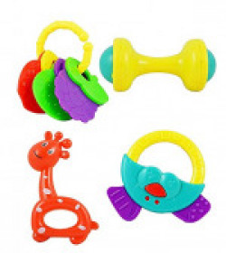iVee International™ Baby Toys Rattle Set Of 4 Pieces - Multi Color