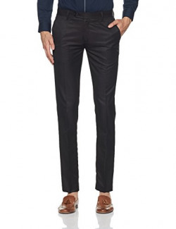 Peter England Men's Slim Fit Formal Trousers at Best Price